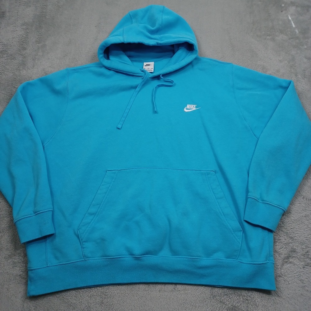 Nike Sweater Mens XXL Blue Pullover Activewear Hoodie Casual Logo Modern